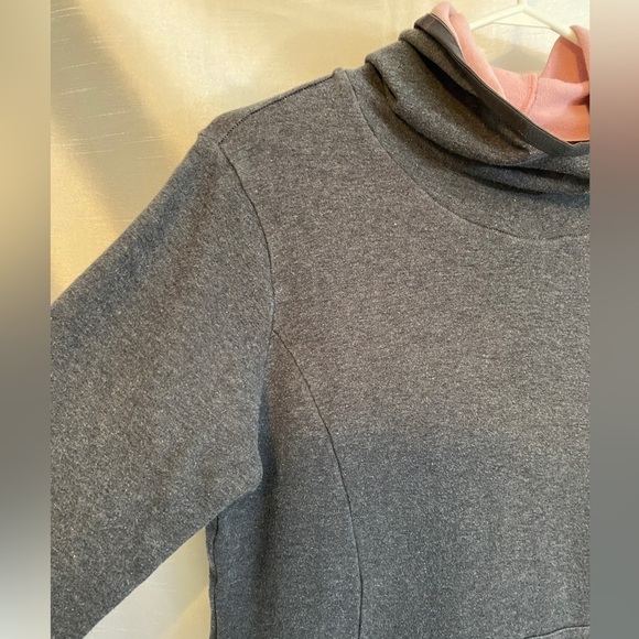 EP Sport Cowl Neck Kanga  Hoodie Heathered Smoky Gray Ladies Med - Picture 5 of 10